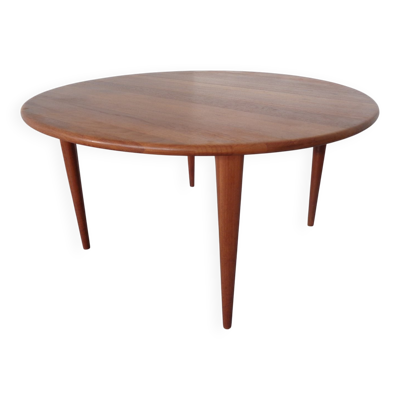 Danish Solid Teak Coffee Table from A/S Mikael Laursen, 1960s