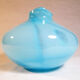 Light blue satin glass vase