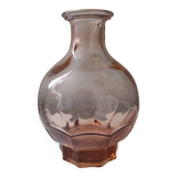 60s pink vase in transparent glass