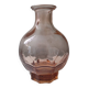 Vase rose année 60 en verre transparent