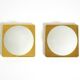Two 1970s brass wall lamps by Rolf Krüger for Heinz Neuhaus Leuchten