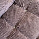 Canapé chauffeuse velours vintage