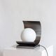 Lampe en acier et opaline - Années 70