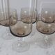 Set of 5 glasses with smoked glass stems 70s