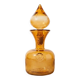 Amber glass carafe with fleur-de-lis decoration – mid 20th century