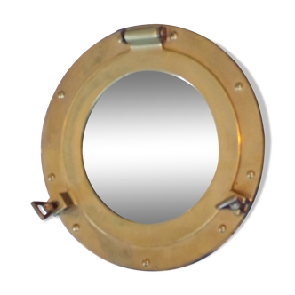 Brass window mirror ' 30cm'