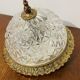 Cut crystal ceiling light with a brass frame