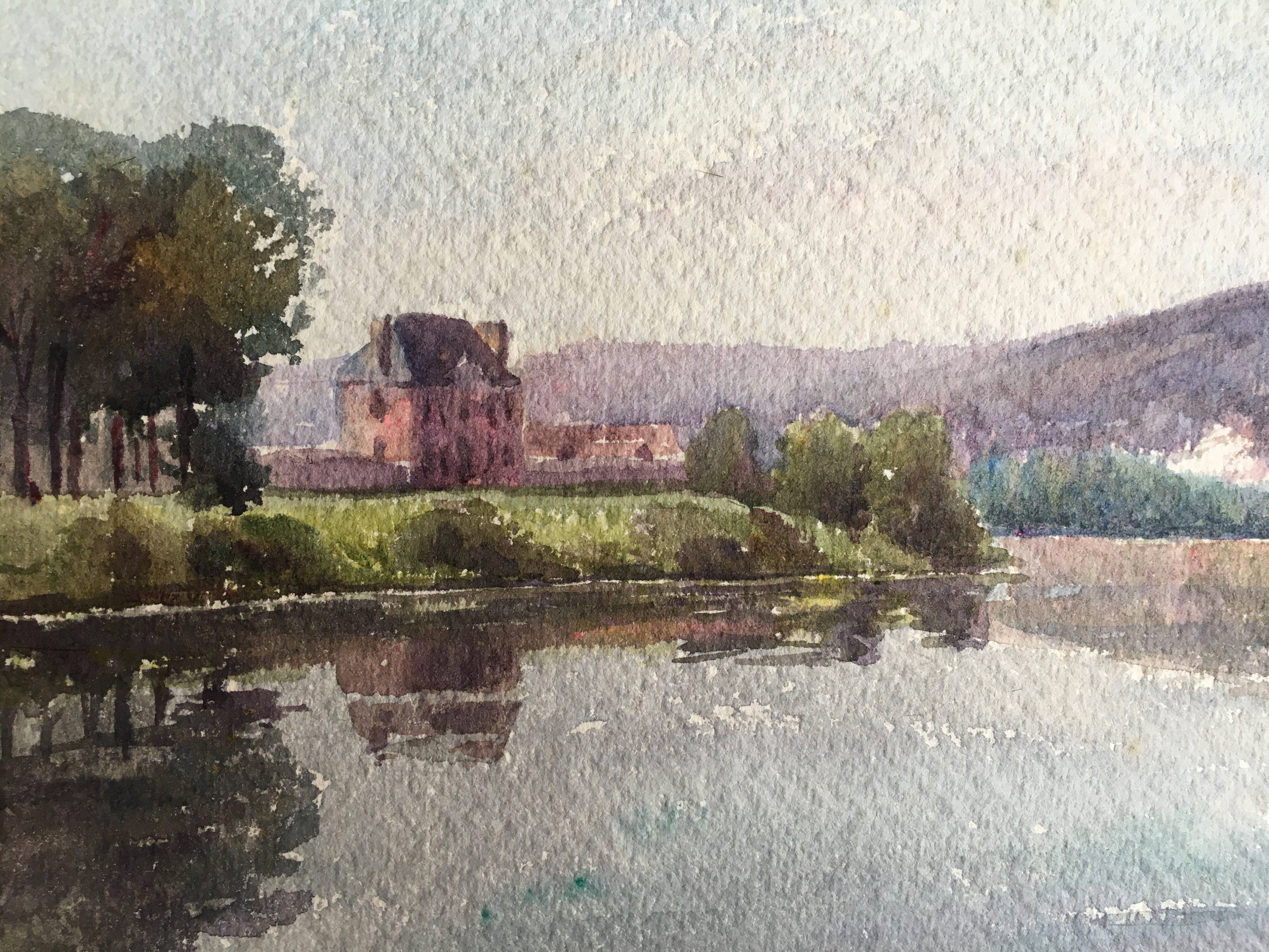 Watercolor "House on the Lake"