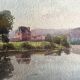 Watercolor "House on the Lake"