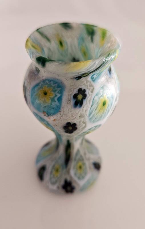 Small Murano glass vase – millefiori murrine – mid-20th century