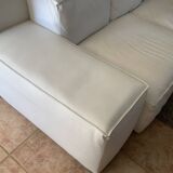 Cadence sofa white leather Rochebobois