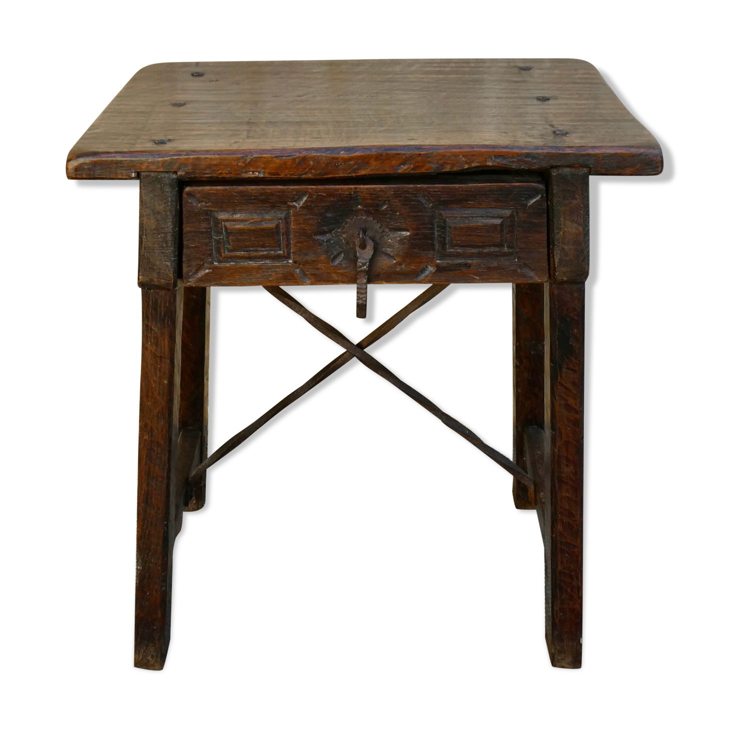 Night table, solid wood bedside, seventeenth century