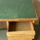 Vintage green Formica desk renovated in raw wood