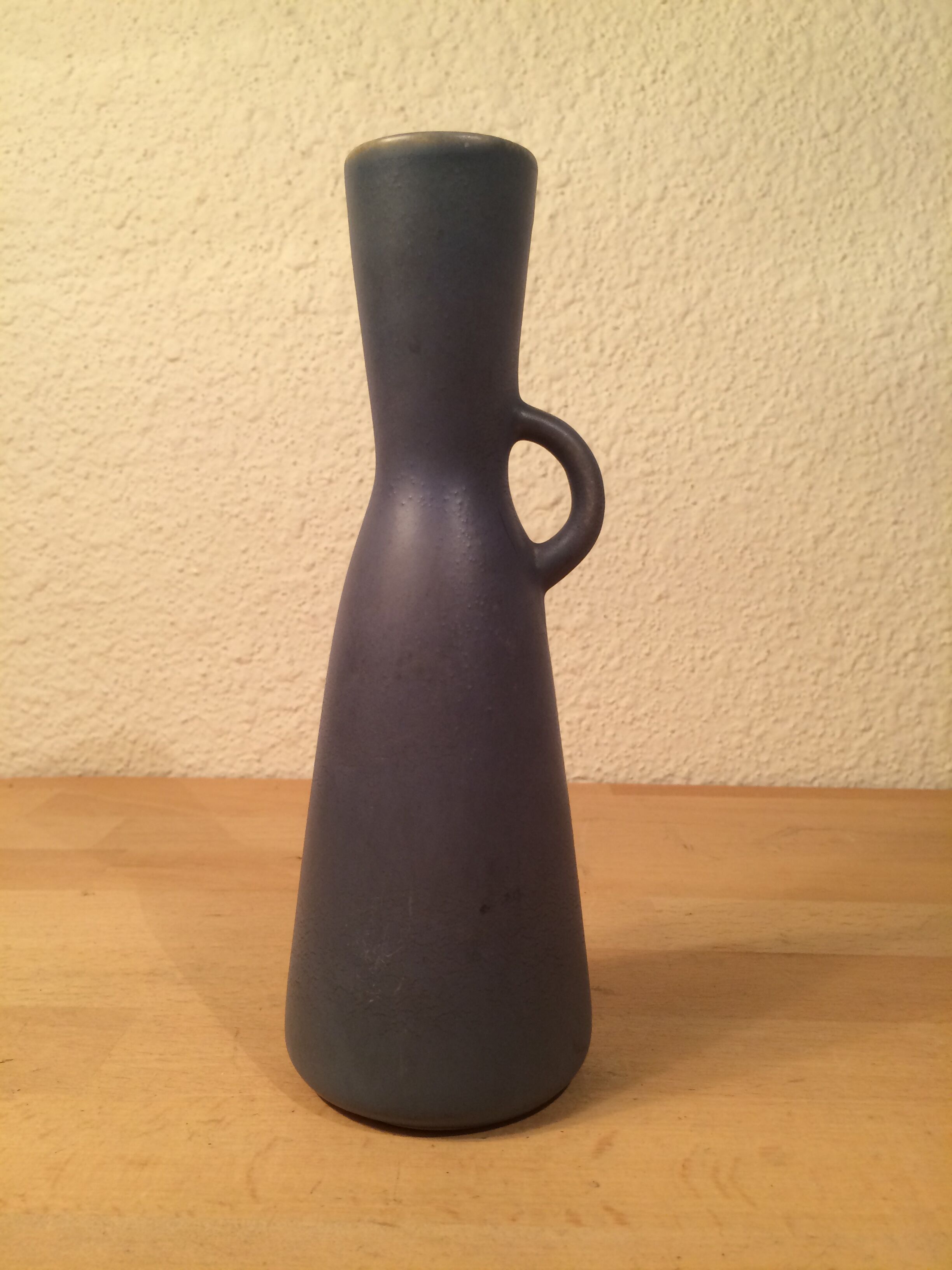 Vintage Scandinavian style blue ceramic vase