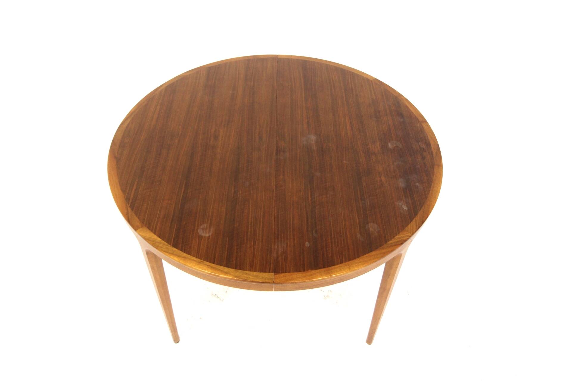 Dining table in walnut, "Facett 3-132" Bertil Fridhagen, Sweden.