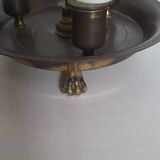 Ancienne lampe de bureau bouillotte métal