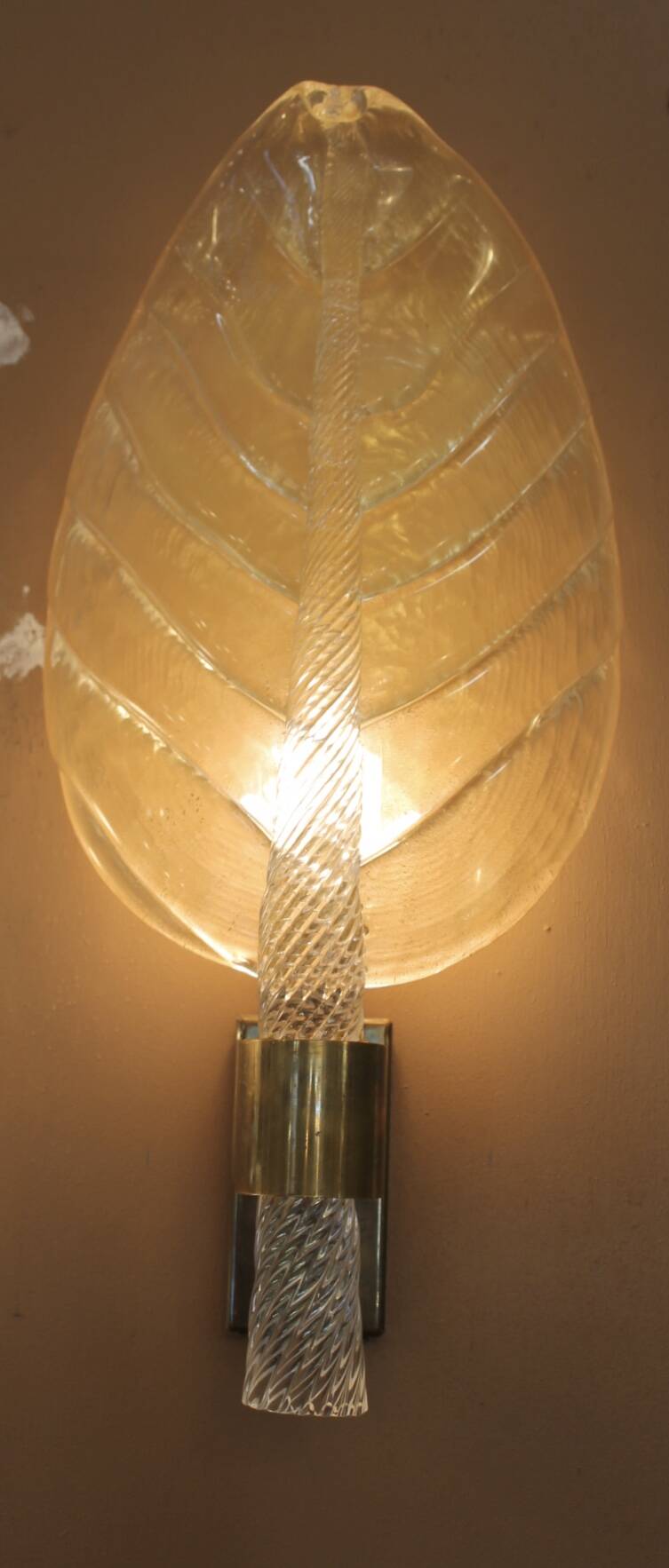 Pair of Murano glass wall lights, Toso