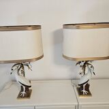 Lamps/vintage, a pair of unique mangani lamps, italy, 1960s/1970s.