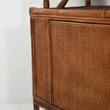 1960s bamboo and rattan bookcase