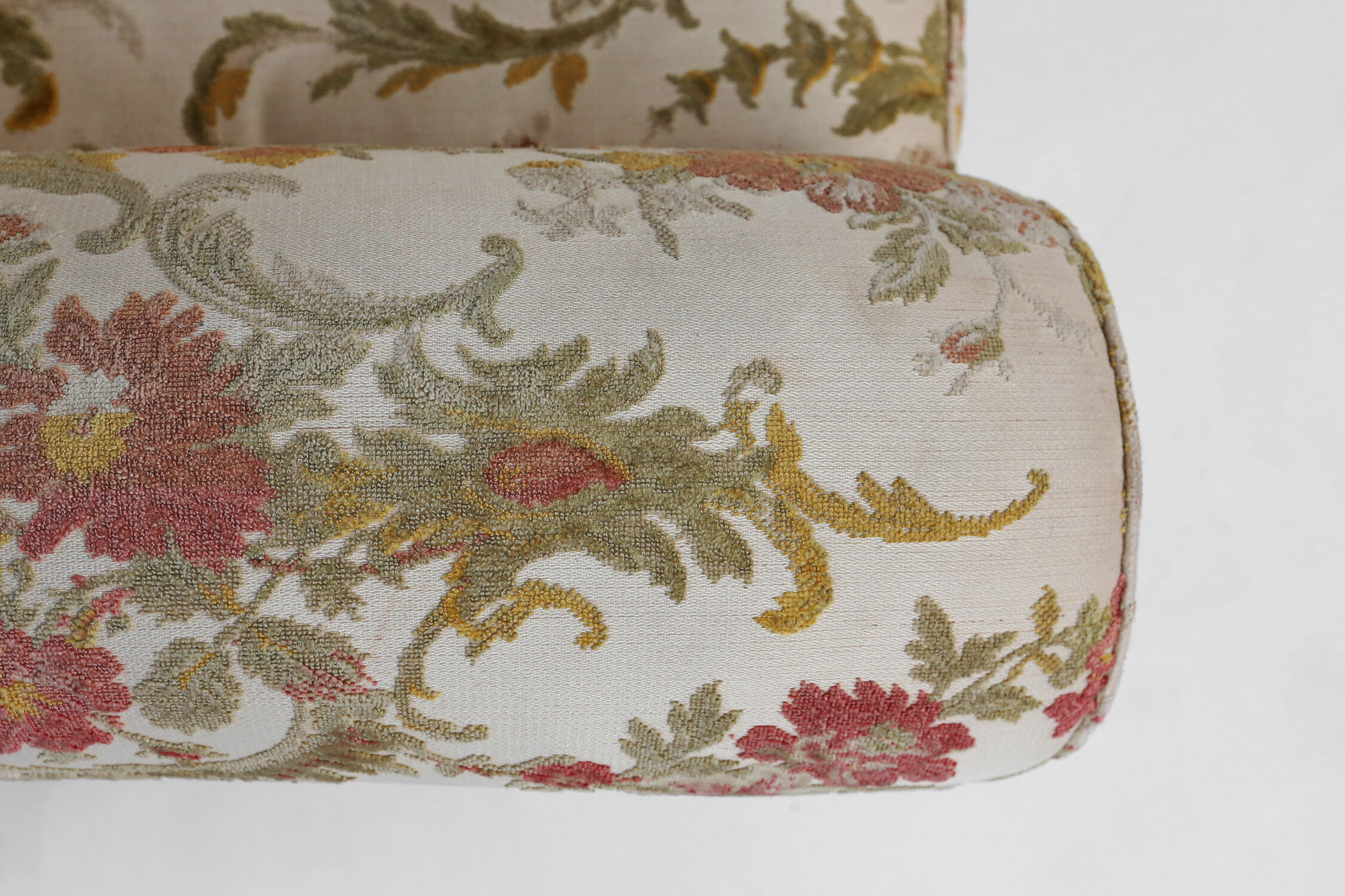 French set of lounge chairs in floral upholstery