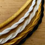 Vintage tulip ride in amber and pearlescent glass