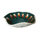 Scarified free-form tripod ceramic cup 50s /60