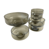 Smoked glass dessert service