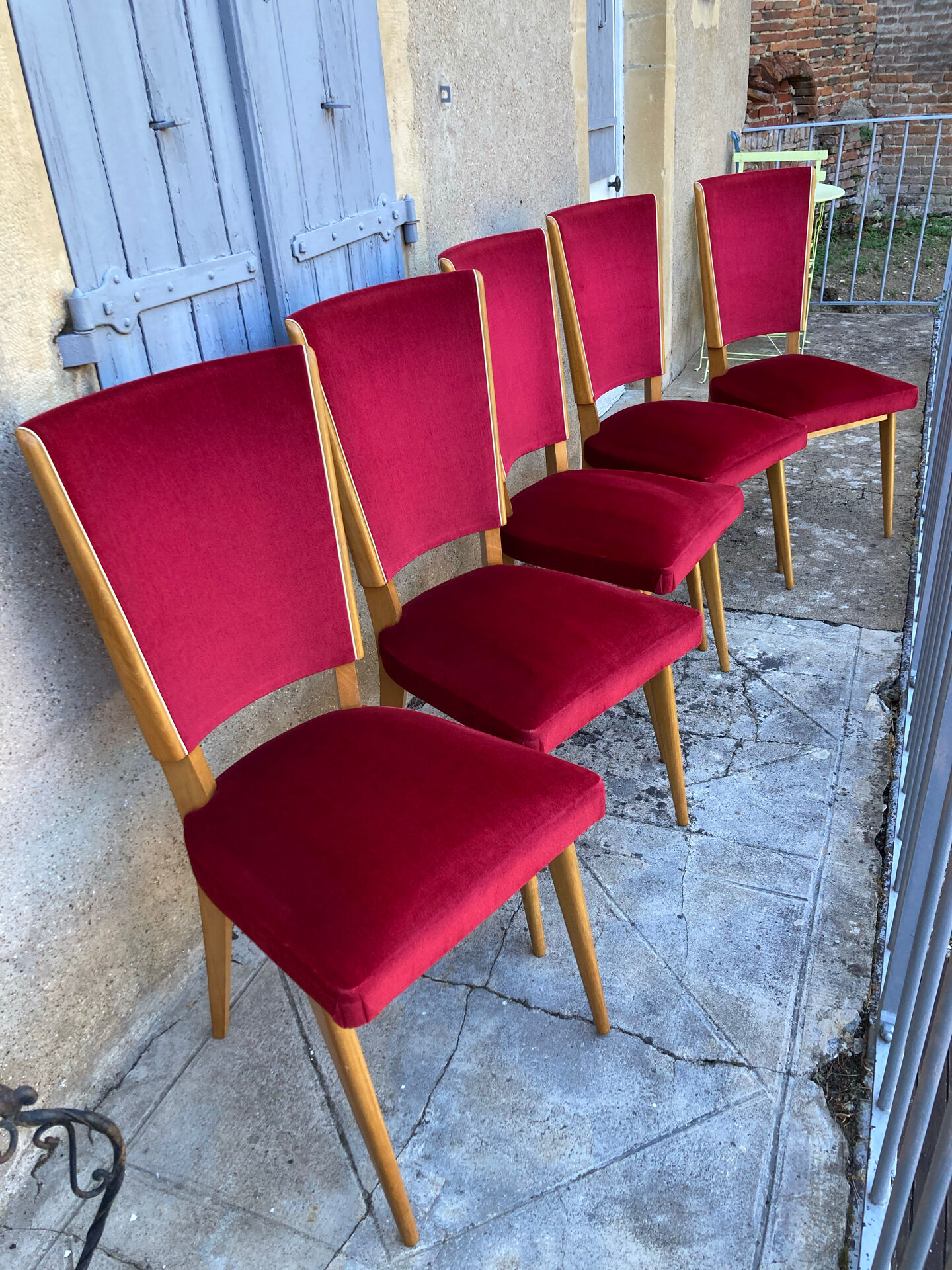Lot de 5 chaises vintage