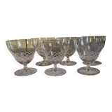 6 Verres à eau en cristal taillé, Circa 1930