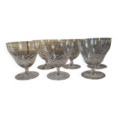 6 Verres à eau en cristal taillé, Circa 1930
