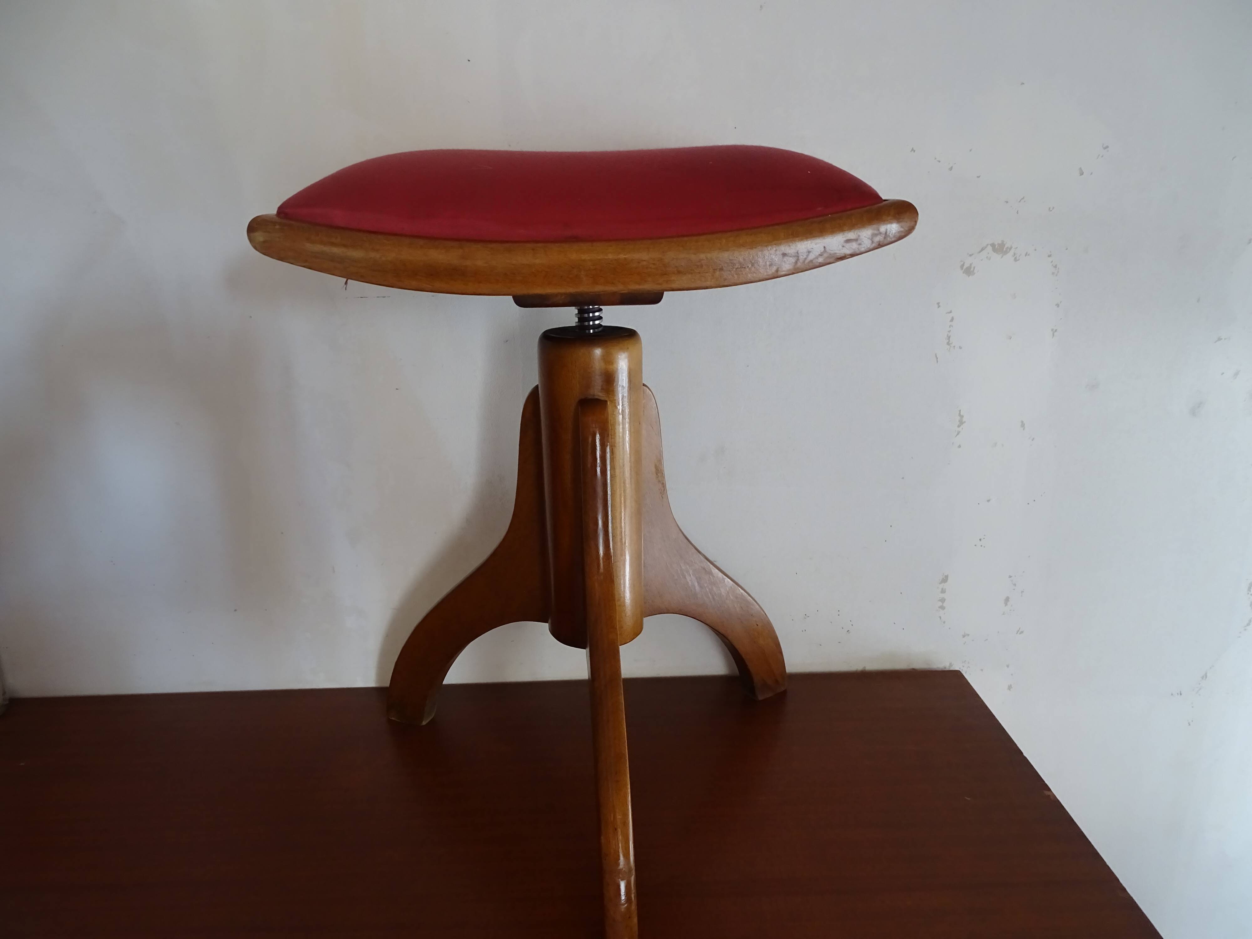 Tabouret de piano vintage années 50