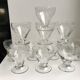 Set of 11 glasses with engraved glass stems 40-50s