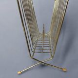 50s magazine rack in brass and scoubidou