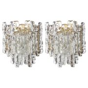 Pairs of large Kalmar wall lights, Austria, 1960s