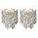 Pairs of large Kalmar wall lights, Austria, 1960s
