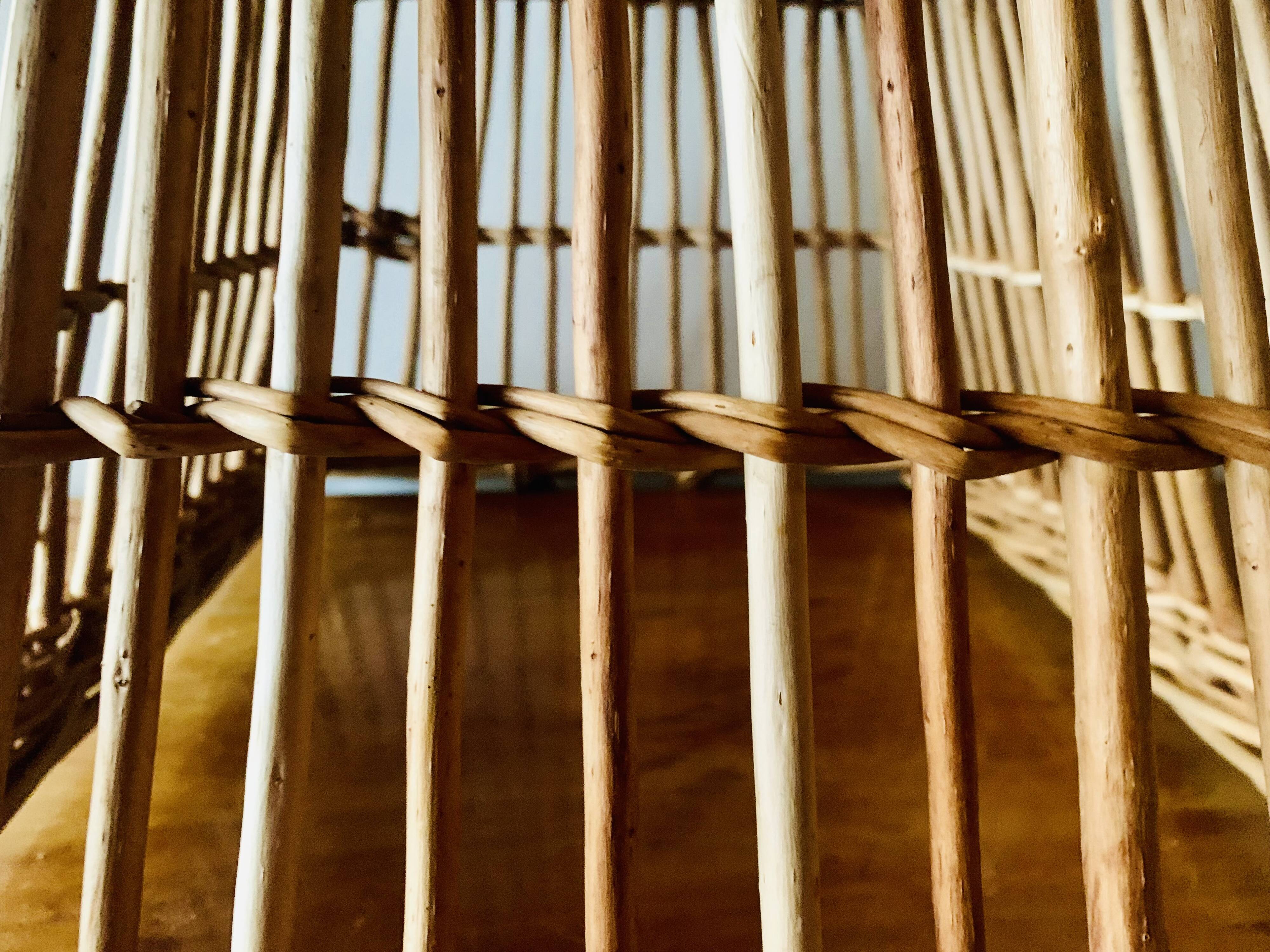 Large vintage wicker basket