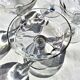 Champagne glasses 1 set of 4 crystal with flat ribs on curve