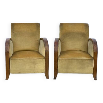 Pair of Art Deco armchairs