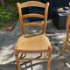 Set de 6 chaises en paille