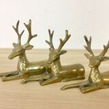 Trio deer brass vintage 1970