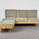 Vintage Corner Sofa Bed with Ottoman, 1960s, Czechoslovakia
