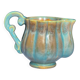 Charming turquoise and amber fluted ceramic – Atelier Le Brusc (Var)
