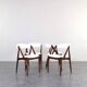 Teak & Boucle Chairs Model 31 by Kai Kristiansen for Schou Andersen, 1960s,