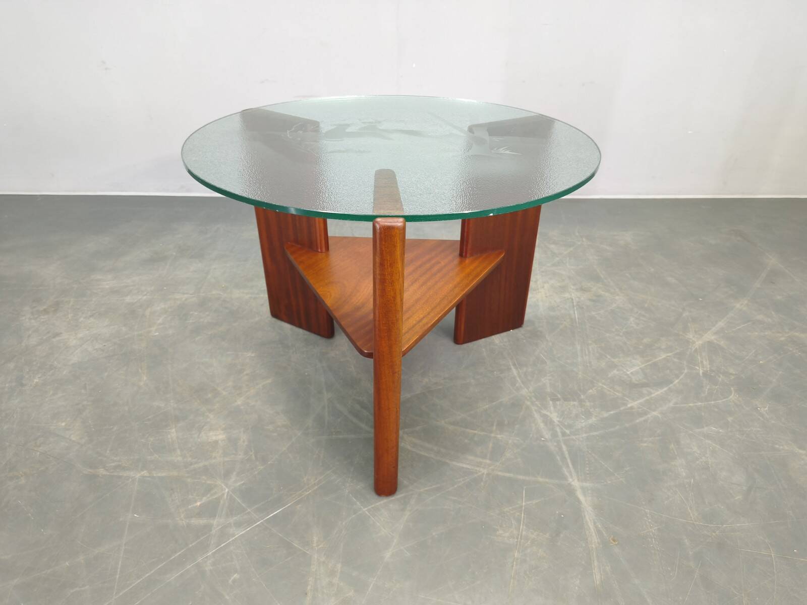 Danish Mid Century Teak Round Coffee Table, 1960s