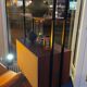 Italian footcase bookcase from the 60s in teak and metal