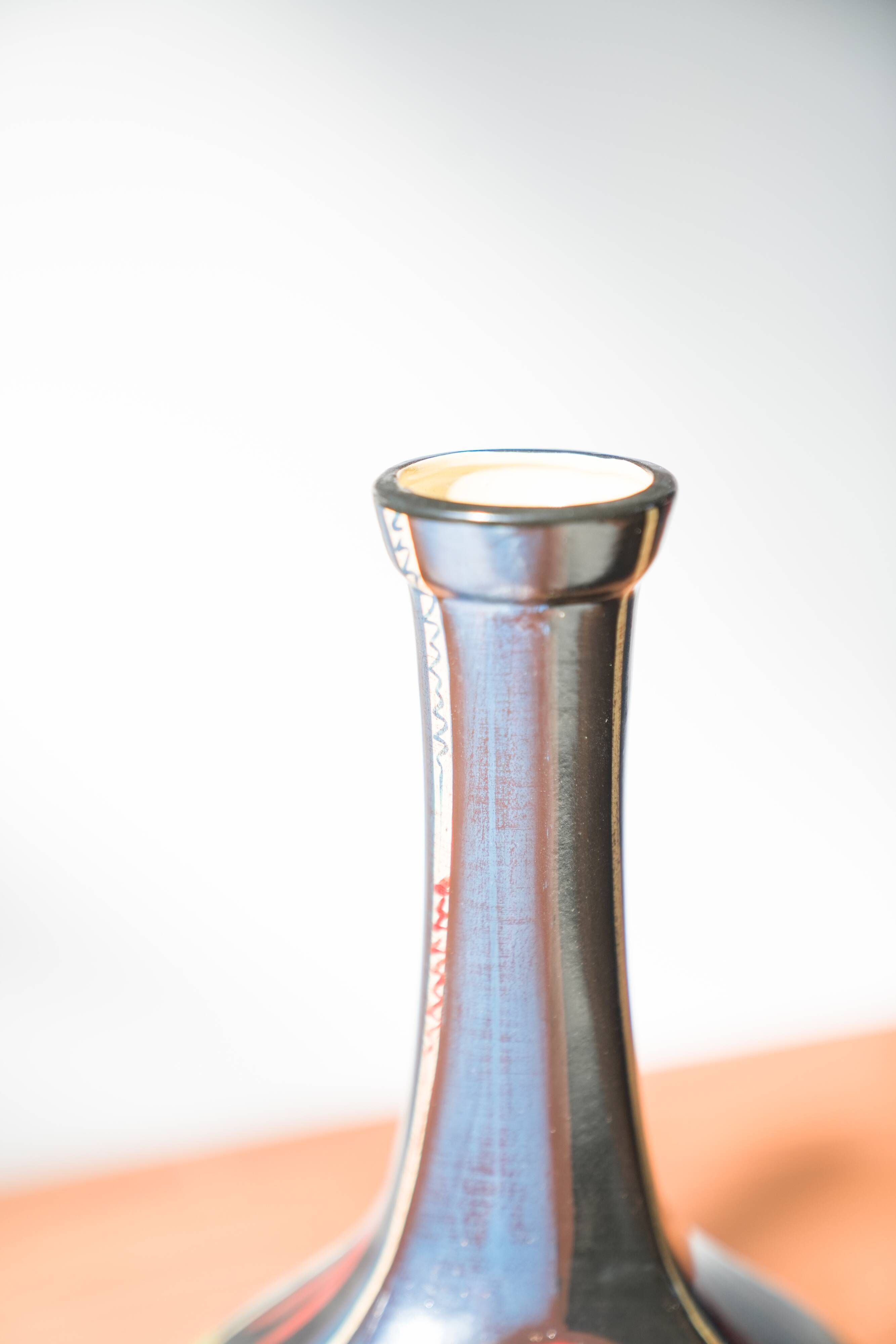 1970s-80s Hand-Painted Terracotta Vases