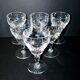 Set of 6 vintage cut crystal water glasses Saint-Louis or Lemberg? 13cm