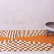 Tapis Couloir Orange Contemporain - 351 x 97 cm