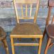 Lot 4 chairs bistro mismatched curved wood brasserie