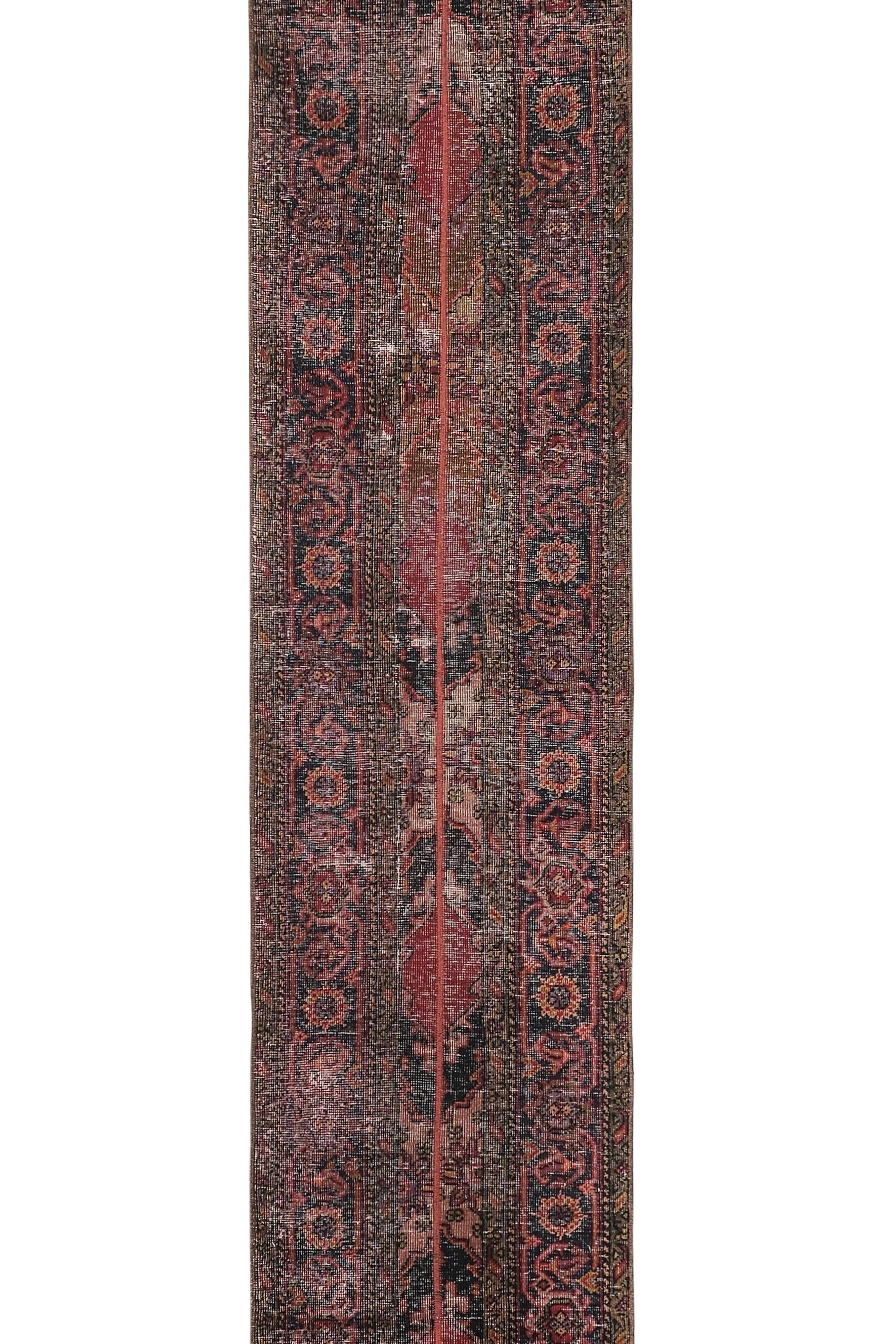 Vintage Turkish Oushak Handwoven Rug 65x407 cm